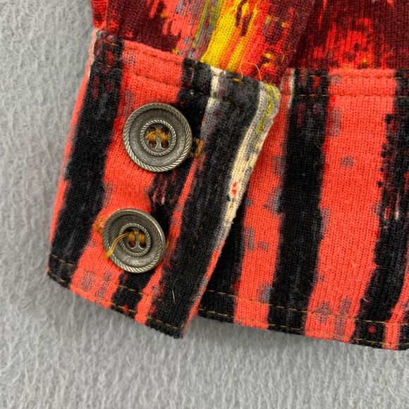 Uncle Frank Shirt Dress Womens Sz S Aztec Long Sleeve Patterned 1/4 Button Front - Picture 10 of 16